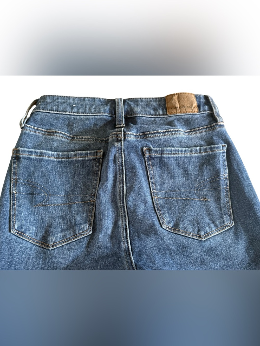American Eagle The Dream Jean Size 00 Regular Skinny Raw Hem Jeans - Picture 4 of 7